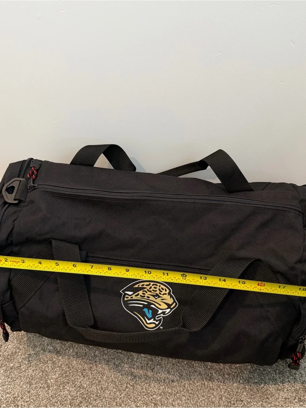 Leeds Jacksonville Jaguars Duffle Gym Carry Bag Black NO Shoulder Strap